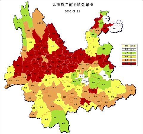 未来10天南方将有降雨天气 云南旱情迅速发展
