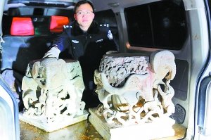 重庆重达500公斤石雕白象遭窃 警方20天破案